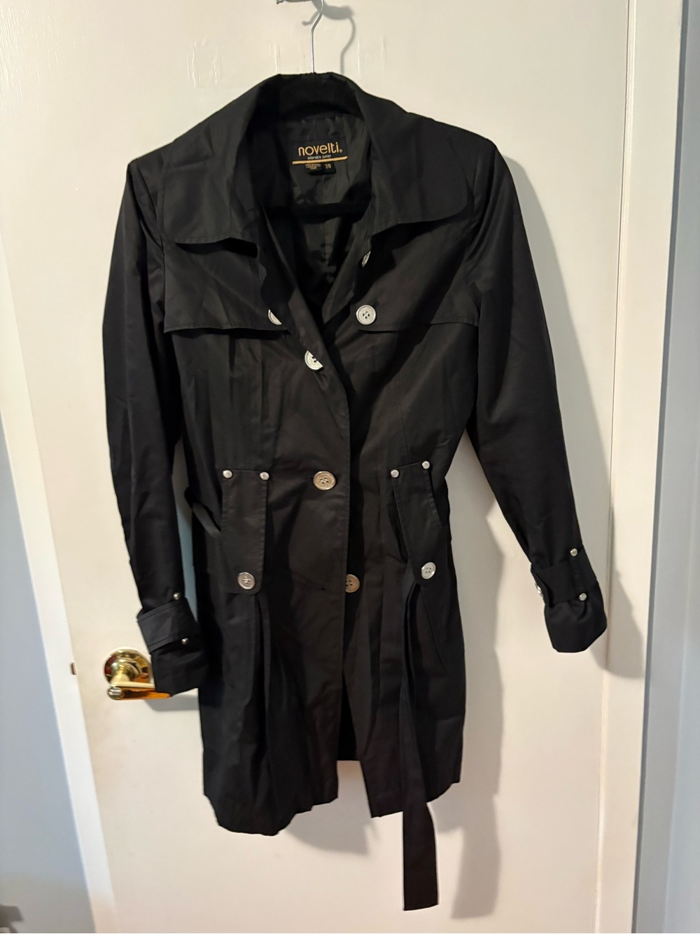 Novelti Black Trench Coat